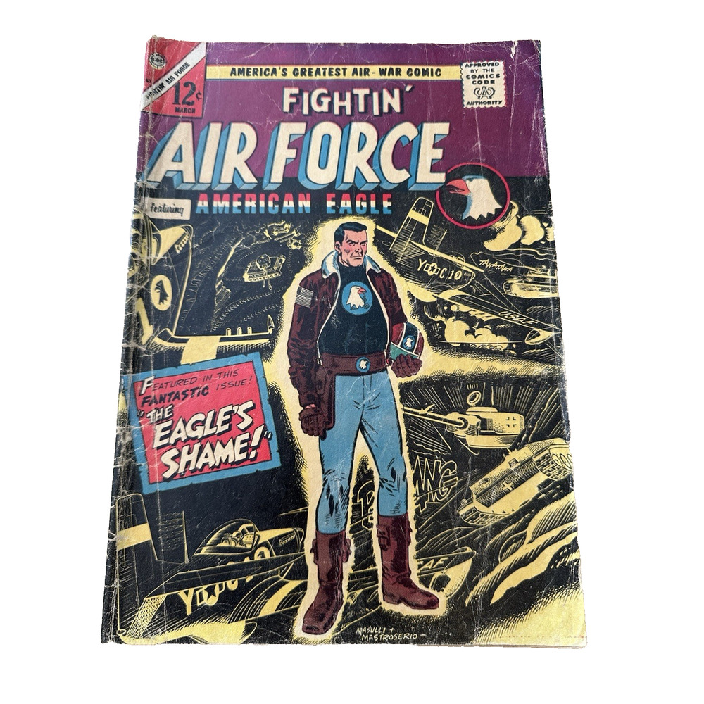 Charlton Comics, Fightin' Air Force, Vol 1 #53, 1966 America Eagle Fair Vintage